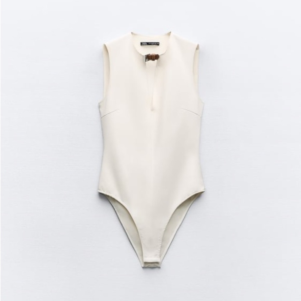 NWT!! Zara Strap Fitted Bodysuit Size M